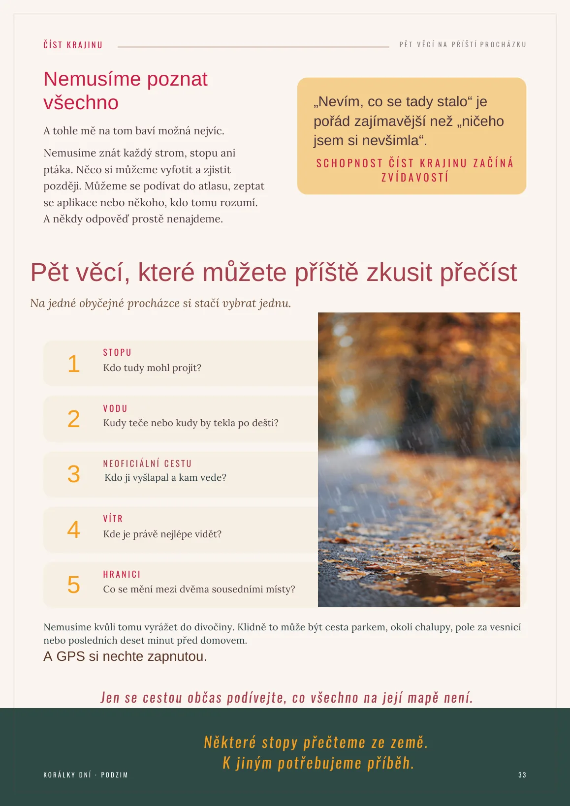 Pět věcí, které můžete příště zkusit přečíst — ukázka magazínu PODZIM