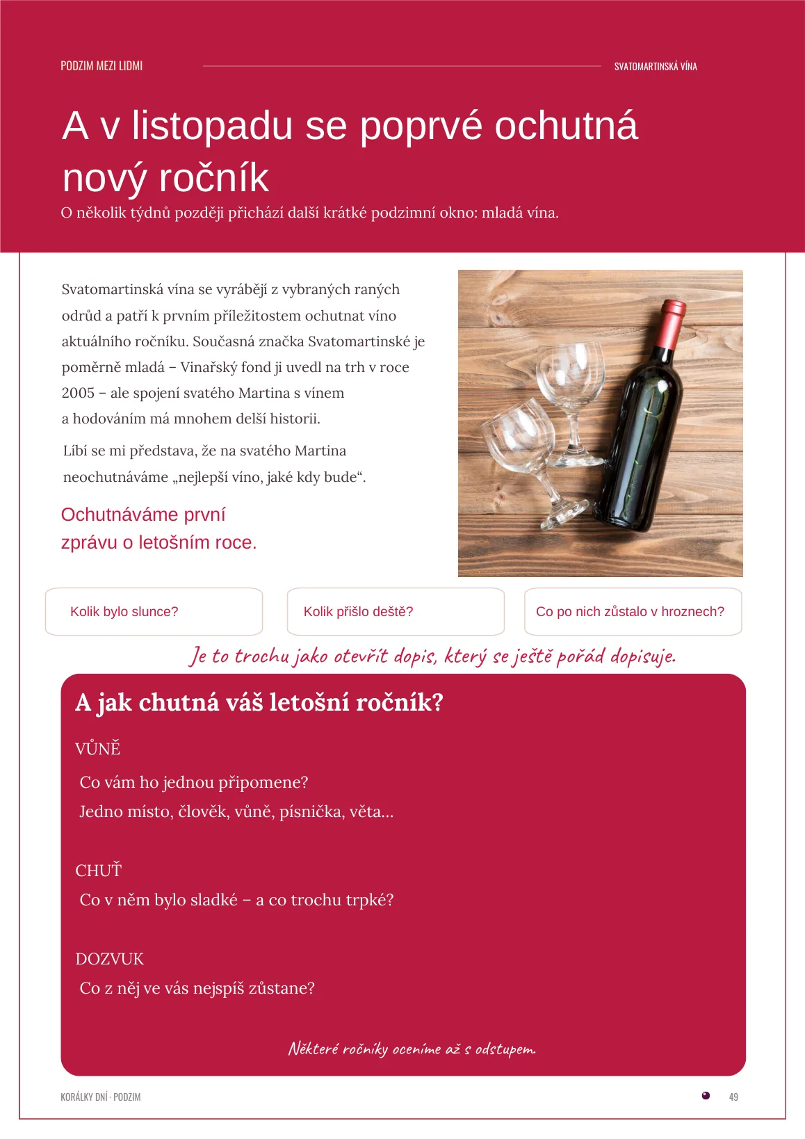 A v listopadu se poprvé ochutná nový ročník — ukázka magazínu PODZIM