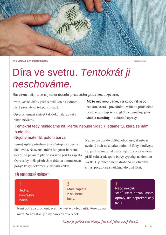Strana o spravování svetru